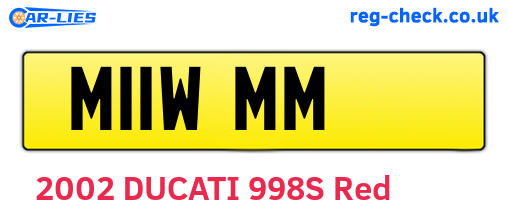 M11WMM are the vehicle registration plates.