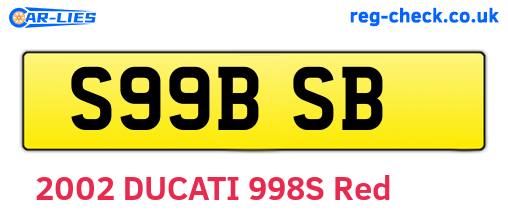 S99BSB are the vehicle registration plates.