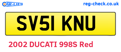 SV51KNU are the vehicle registration plates.