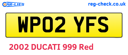 WP02YFS are the vehicle registration plates.