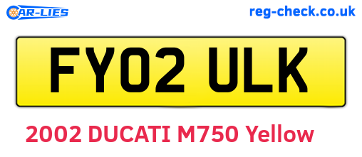 FY02ULK are the vehicle registration plates.