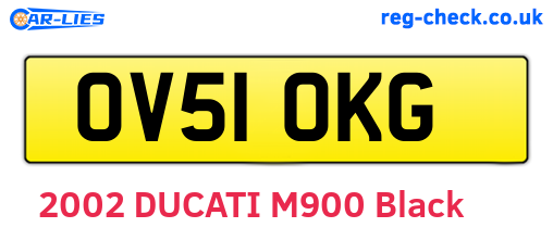 OV51OKG are the vehicle registration plates.