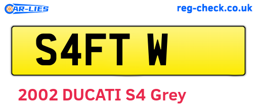 S4FTW are the vehicle registration plates.