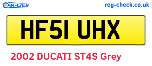 HF51UHX are the vehicle registration plates.