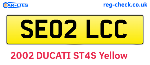 SE02LCC are the vehicle registration plates.