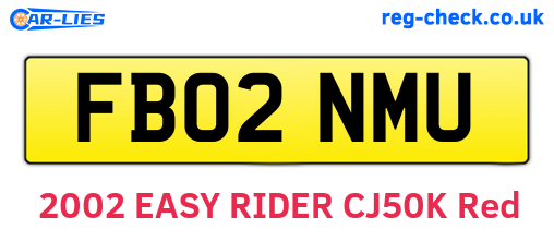 FB02NMU are the vehicle registration plates.