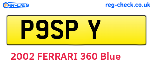 P9SPY are the vehicle registration plates.