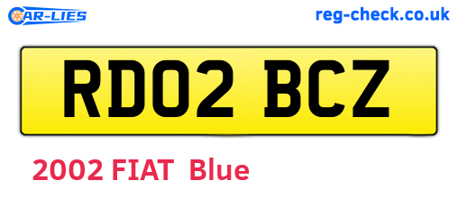 RD02BCZ are the vehicle registration plates.