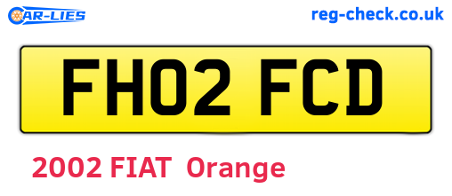 FH02FCD are the vehicle registration plates.
