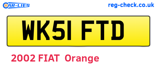 WK51FTD are the vehicle registration plates.