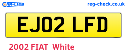 EJ02LFD are the vehicle registration plates.