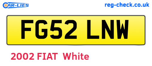 FG52LNW are the vehicle registration plates.