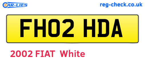 FH02HDA are the vehicle registration plates.