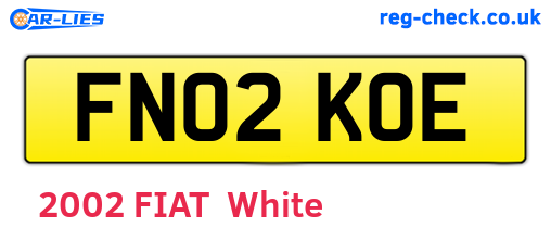FN02KOE are the vehicle registration plates.