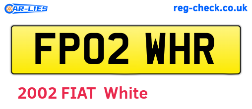 FP02WHR are the vehicle registration plates.
