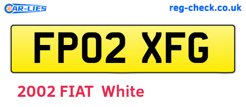 FP02XFG are the vehicle registration plates.