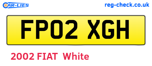 FP02XGH are the vehicle registration plates.
