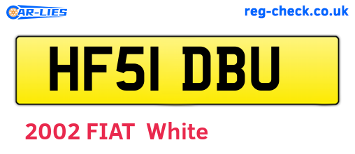 HF51DBU are the vehicle registration plates.