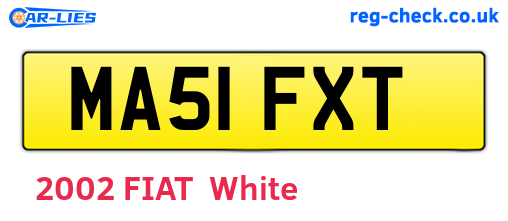 MA51FXT are the vehicle registration plates.