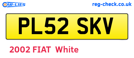 PL52SKV are the vehicle registration plates.
