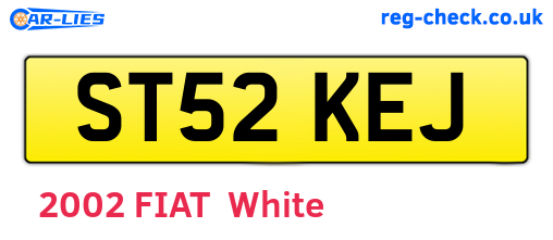 ST52KEJ are the vehicle registration plates.