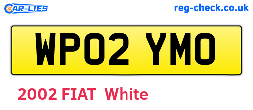 WP02YMO are the vehicle registration plates.