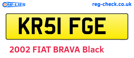 KR51FGE are the vehicle registration plates.