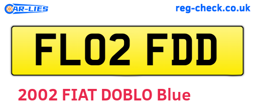 FL02FDD are the vehicle registration plates.