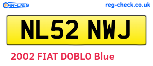 NL52NWJ are the vehicle registration plates.