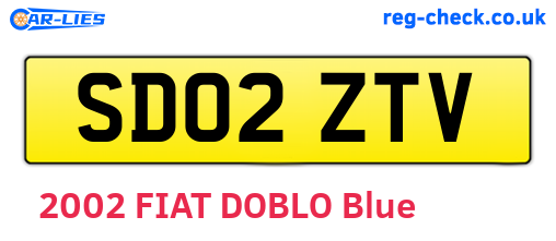 SD02ZTV are the vehicle registration plates.