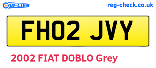 FH02JVY are the vehicle registration plates.
