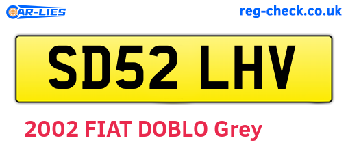 SD52LHV are the vehicle registration plates.