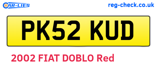 PK52KUD are the vehicle registration plates.