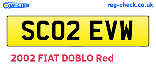 SC02EVW are the vehicle registration plates.