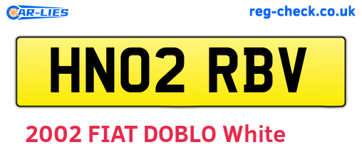 HN02RBV are the vehicle registration plates.