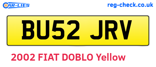 BU52JRV are the vehicle registration plates.