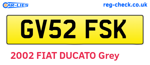 GV52FSK are the vehicle registration plates.
