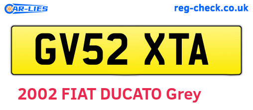 GV52XTA are the vehicle registration plates.