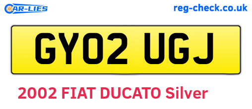 GY02UGJ are the vehicle registration plates.