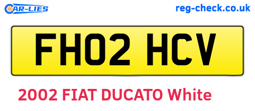 FH02HCV are the vehicle registration plates.
