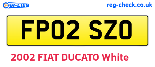 FP02SZO are the vehicle registration plates.