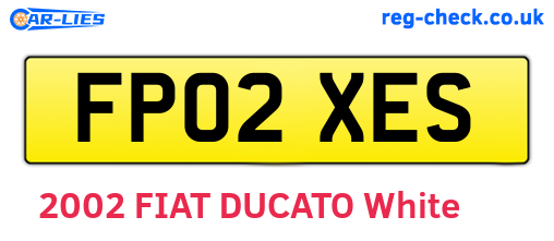 FP02XES are the vehicle registration plates.