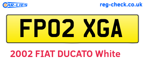 FP02XGA are the vehicle registration plates.