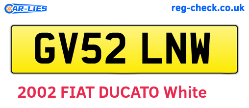 GV52LNW are the vehicle registration plates.