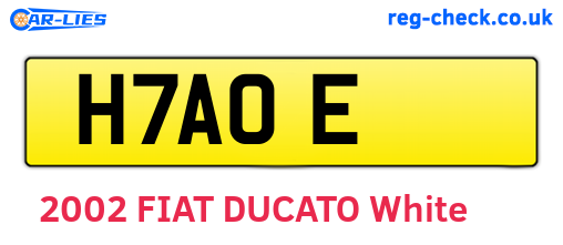 H7AOE are the vehicle registration plates.