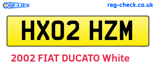 HX02HZM are the vehicle registration plates.