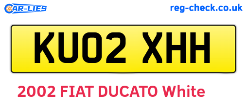 KU02XHH are the vehicle registration plates.