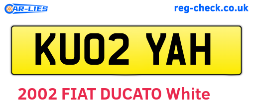 KU02YAH are the vehicle registration plates.