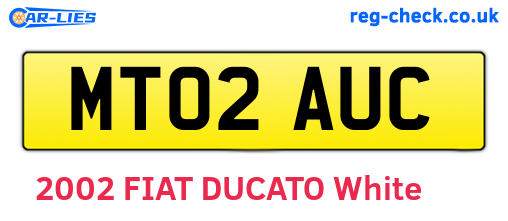 MT02AUC are the vehicle registration plates.