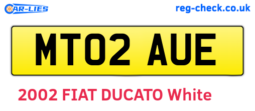 MT02AUE are the vehicle registration plates.